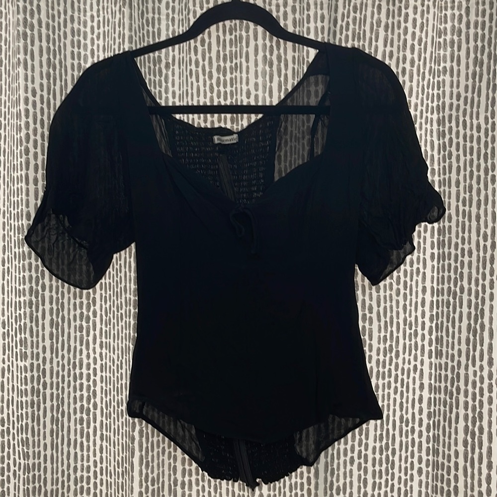 Black Zipper Corset Top